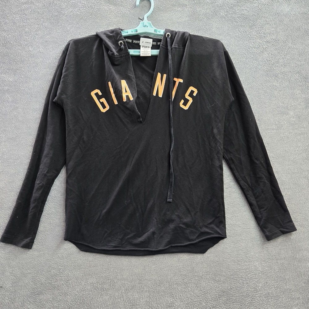 San Francisco Giants Women Hoodie SMALL Black PINK Victoria's Secret